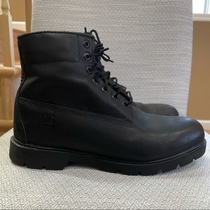 Timberland Black Genuine Leather Men's Boots 10.5M